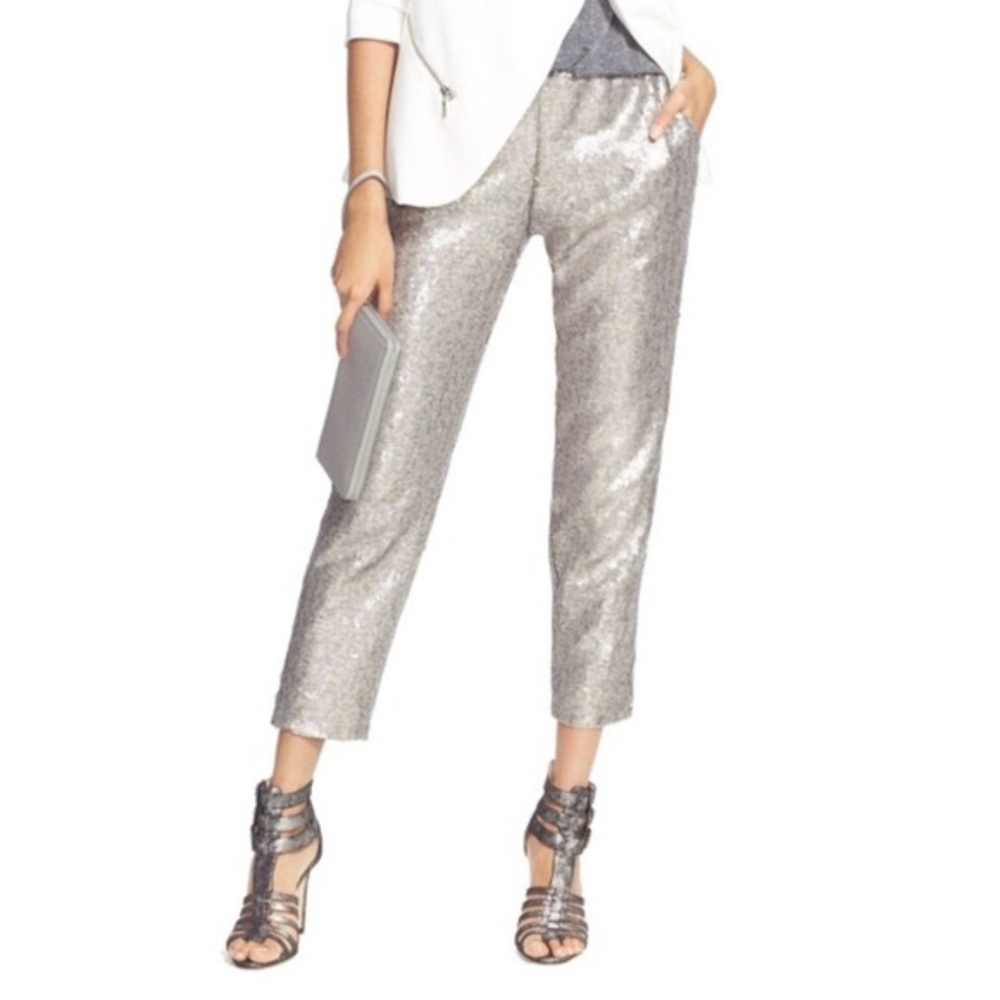 Chealsea28 silver sequin pants